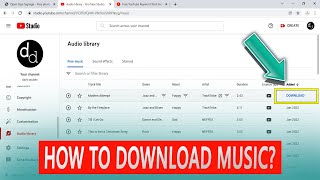 How to Download Music from YouTubeAudio library [upl. by Nosydam522]