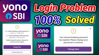 Yono SBI Login Problem  Your Internet banking password has expired yono SBI  internet banking [upl. by Ennayoj]