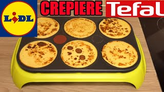 crêpière téfal lidl électrique 1000w pancakes minicrêpes CrepParty Colormania Vert Cactus PY559312 [upl. by Alekehs]