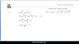 Trigonometrijska jednadžba vjbr5 zbirka potpuno riješenih zadataka iz trigonometrije [upl. by Gascony]