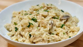 LA VRAI FAÇON DE FAIRE UN RISOTTO 🍚 au poulet et champignons🍗 🍄 Très facile Deli Cuisine [upl. by Aranat898]