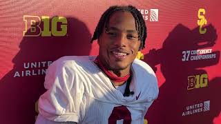 USC DB Jaylin Smith talks about this defense and their tough loss to Michigan [upl. by Graehme698]