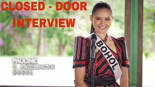 PAULINE AMELINCKX  MISS BOHOL  CLOSED DOOR INTERVIEW [upl. by Adnic]