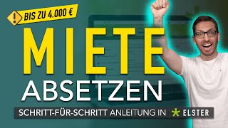 Miete erstattet bekommen vom Finanzamt Bis zu 4000 € mit Elster Online Tutorial 2022 [upl. by Schreibe]