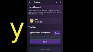 Lazy Weekend Tapswap Code  Lazy Weekend Here’s How to Make Extra Money Easily [upl. by Ahsinnek174]