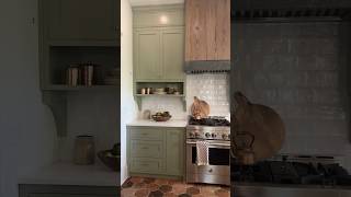 Sage green cabinets and natural wood tones are a match made in heaven shorts youtubeshorts [upl. by Reinertson]