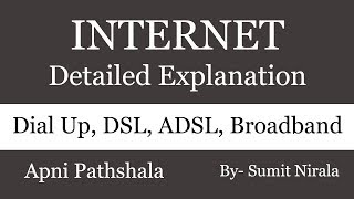 Internet Connections Dial Up Broadband DSL and ADSL [upl. by Flip]