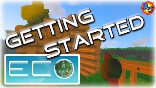 Lets Play Eco  Public Multiplayer Server  Walkthrough Gameplay Part 1  How to Get Started PJ [upl. by Ahsratal]