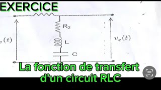 EXERCICE SUR LA FONCTION DE TRANSFERT DANS UN CIRCUIT RLC en utilisant la lois pont diviseur de [upl. by Anelis602]