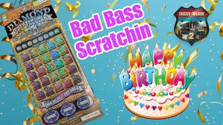 Virginia lottery‼️ membership Birthday Ticket ‼️Bad Bass Scratchin 🎂🎂🎂 [upl. by Alisun573]