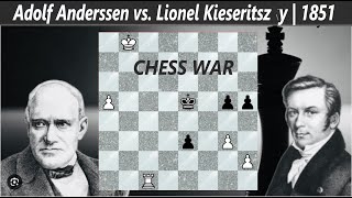 Adolf Anderssen vs Lionel Kieseritszky  1851 best chess game [upl. by Hailahk]