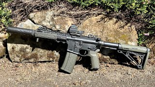 Binary 75” Piston 556 SBR Suppressed Running Fast [upl. by Atirehgram]