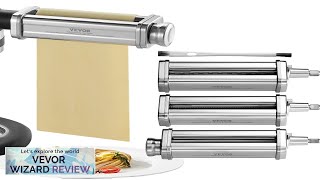 VEVOR Pasta Attachment for KitchenAid Stand Mixer Stainless Steel Pasta Roller Cutter Review [upl. by Corotto]