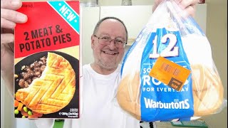 Iceland Meat amp Potato Pie In A Bread Roll  First Time Trying A Wigan Kebab  Food Review [upl. by Nairbal]