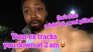 ASMR Your Ex Boyfriend Follows You to Your Car at 2 AM super relaxing gum chewing asmr [upl. by Atekahs]