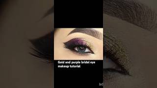 Golden and purple bridal eye makeup tutorial shorts ytshort tranding video [upl. by Possing]