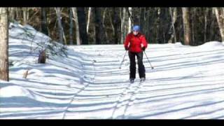 Cross or X Country Skiing Basics of Diagonal Stride [upl. by Krystalle243]