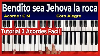 Como tocar en piano Bendito sea Jehová la roca tutorial facil [upl. by Longerich115]