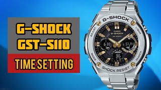 How To Setting Time a GSHOCK GSTS110 Digital Watch  SolimBD  Watch Repair Channel [upl. by Ajiak]