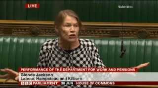 Glenda Jacksons speech about Iain Duncan Smith and the DWP [upl. by Ecerahc]