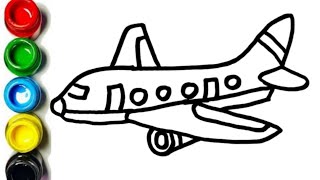 How to Draw Aeroplane Step by Step for kids  Aeroplane Drawing easy  Aeroplane drawing for kids [upl. by Elisa550]