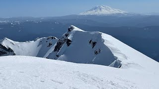 Slushy Mt Saint Helens Summit Climb April 28 2023 Worm Flows Route [upl. by Tammie]