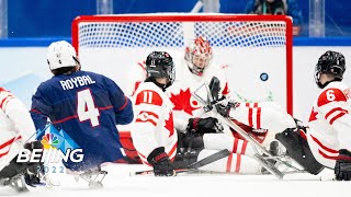 Team USA sled hockey demolishes Canada 50 in Paralympic opener  NBC Sports [upl. by Attelocin150]