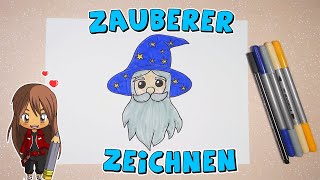 Zauberer einfach malen für Kinder  ab 8 Jahren  Malen mit Evi  deutsch [upl. by Josh441]