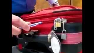 How to Open zippered luggage bag Easy Tick Open a Bag [upl. by Ennaharas]