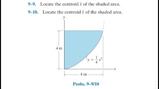 Statics 99 and 910  Locate the centroid of the shaded area [upl. by Sosthena]