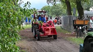 Different Tractors parade to Historic Tractor Show Panningen 2023 on Friday organized by HMT KLEP [upl. by Cirred782]