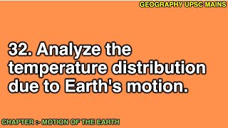 232 Temperature Distribution Due to Earths Motion  Analyzing Global Temperature Patterns [upl. by Leuamme]