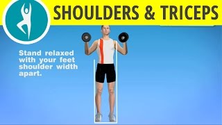 Shoulders amp Triceps Home Exercise with Weights for Women amp Men [upl. by Elatsyrk]