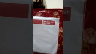 Idfc first bank welcome kit idfcfirstbank youtubeshorts bhojpurisong indiana1 [upl. by Jacy]