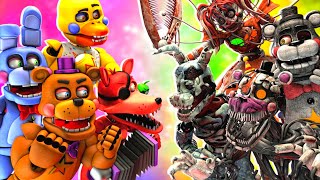 SFM FNaF Ruined Animatronics vs Rockstar [upl. by Gabbey489]