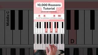 10000 Reasons Part 5  Easy Piano Tutorial shorts worshiptutorials pianotutorial musicchords [upl. by Macfarlane173]