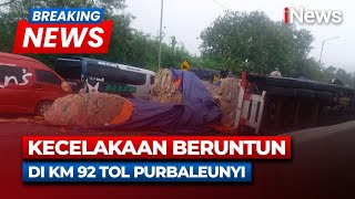 🔴BREAKING NEWS  Kecelakaan Beruntun di KM 92 Tol Purbaleunyi  Senin 11 November 2024 [upl. by Assenal]