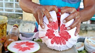 Masala Jambura Pomelo FruitGrapefruits  Bangladeshi Street Food [upl. by Eat661]