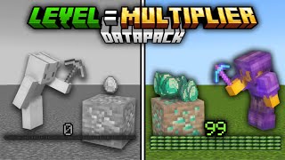 Minecraft But Items Are Multiplied By Level [upl. by Ardnasil]