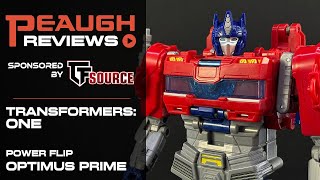 Video Review Transformers One  Power Flip OPTIMUS PRIME [upl. by Yesima447]