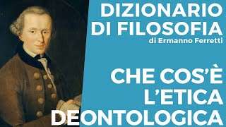 Che cosè letica deontologica [upl. by Enihpets]