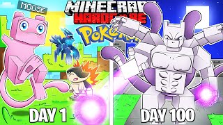 I Survived 100 Days as a POKEMON in Minecraft [upl. by Carole]