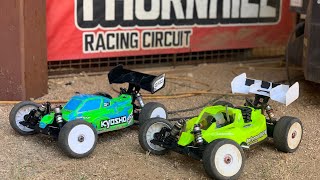 Kyosho Mp10e Tki2 vs Tekno NT48 20 practice at Thornhill circuit [upl. by Elime287]