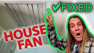 Master Flow belt driven whole house exhaust fan repair [upl. by Prentice679]