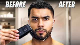 How to Shape your BEARD For A PERFECT JAWLINE StepByStep Guide [upl. by Edrea]