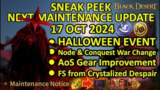 HALLOWEEN EVENT FS from Crystalized Despair War Change BDO Sneak Peek 17 Oct 2024 Update [upl. by Tekcirc]