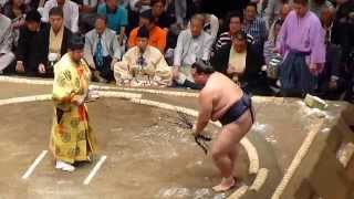 初日、横綱・大関の取組ダイジェスト（平成27年・秋場所初日Day 1 Sumo Aki Basho Sep 2015） [upl. by Nancie]