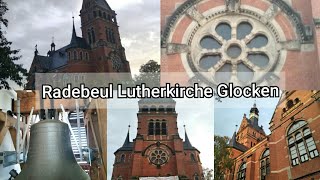 Radebeul bei Dresden Einzel Teil und Vollgeläut der 3 Glocken der ev Lutherkirche [upl. by Etnud]