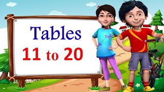 Tables 11 to 20tables for kids11 to 20 tables11 to 20 tables in Englishpadhe 11 to 20 [upl. by Reyotal]