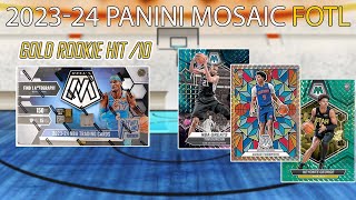 202324 Panini Mosaic Basketball FOTL Hobby Box  Rookie Gold 10 HIT [upl. by Adnahc]